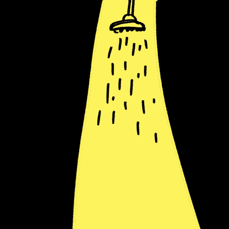 숙면과 스트레스 완화에 도움을 주는 다크 샤워의 효과와 전문가 권장 방법을 분석하고 관련 욕실 용품을 추천하는 -drawing-woolim 일러스트 썸네일