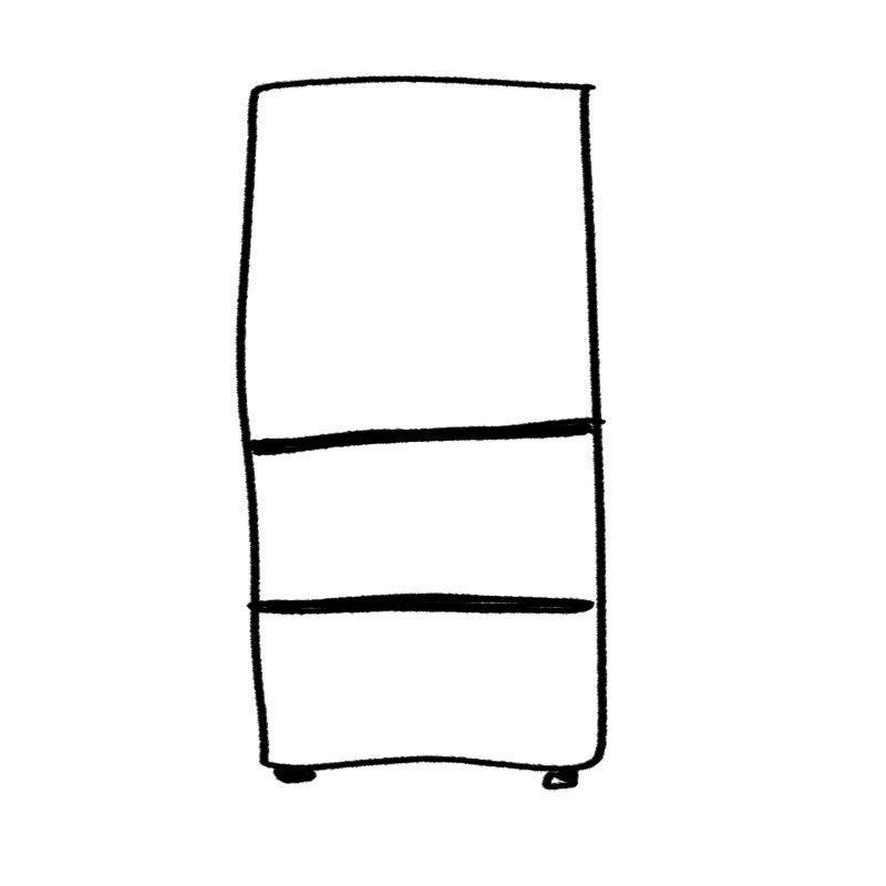 직접 그린 LG 김치냉장고