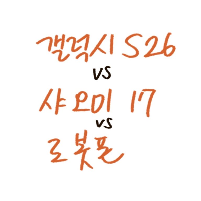 삼성 갤럭시 S26의 AI 기능과 샤오미 17의 라이카 카메라, 아너의 로봇폰 등 MWC 26의 최신 스마트폰 트렌드를 설명하는 woolim의 가이드 일러스트